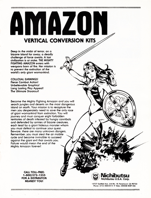 Soldier Girl Amazon (Tecfri license) Arcade Game Cover